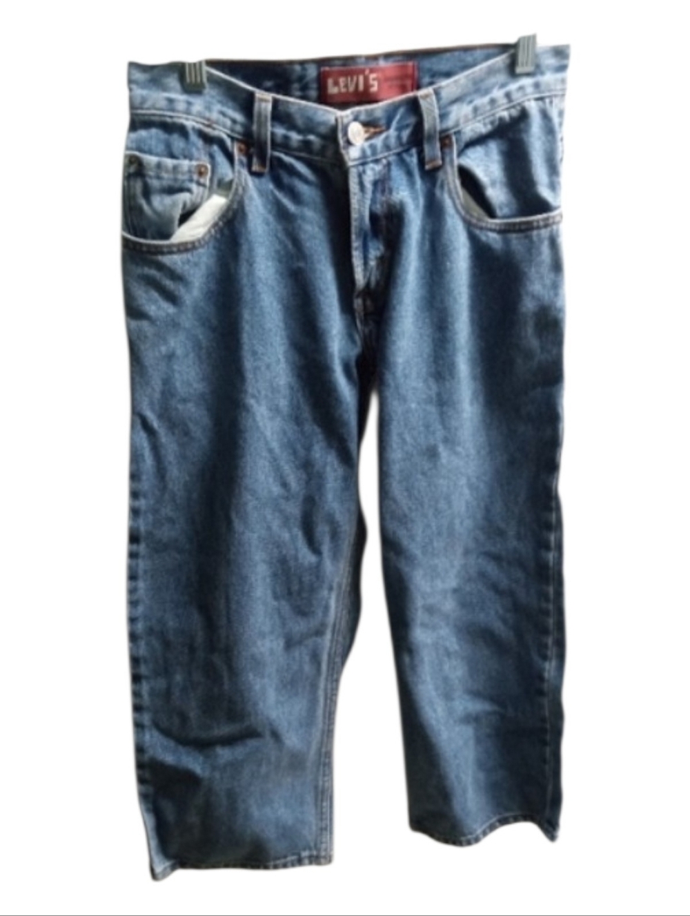 Levi's Husky Boy’s Medium Blue Relaxed Denim Jeans Walking Shorts